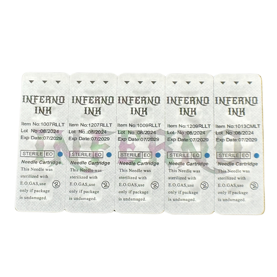 INFERNO-INK CARTRIDGE NEEDLES - #10 MAGNUMS LONG TAPER - BOX OF 20